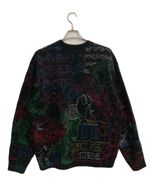 SUPREME（シュプリーム）SUPREME (シュプリーム) 26SS collage embroidered sweater ブラック サイズ:Lの古着・服飾アイテム