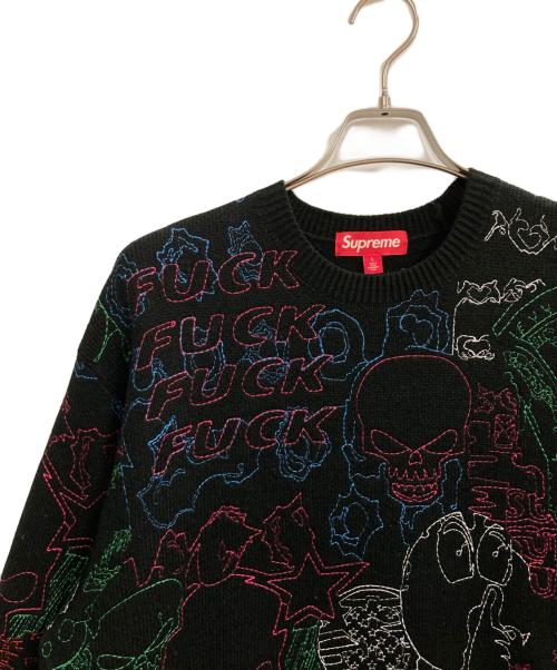 SUPREME（シュプリーム）SUPREME (シュプリーム) 26SS collage embroidered sweater ブラック サイズ:Lの古着・服飾アイテム