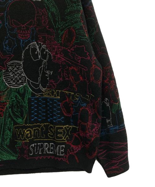 SUPREME（シュプリーム）SUPREME (シュプリーム) 26SS collage embroidered sweater ブラック サイズ:Lの古着・服飾アイテム
