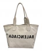 BALENCIAGAバレンシアガ）の古着「反転ロゴJUMBO SMALL TOTE」｜ベージュ