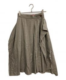 Vivienne Westwood RED LABEL（ヴィヴィアンウエストウッドレッドレーベル）の古着「レクタングルスカート」｜ブラウン