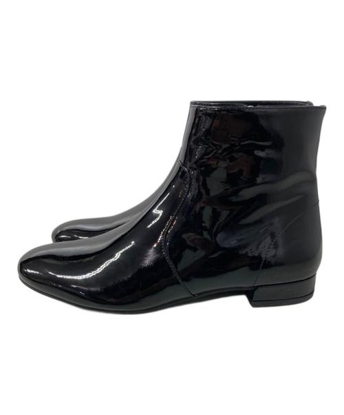 PRADA（プラダ）PRADA (プラダ) パテントサイドジップブーツ ブラック サイズ:361/2の古着・服飾アイテム