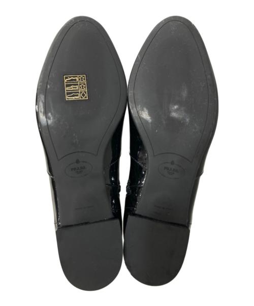 PRADA（プラダ）PRADA (プラダ) パテントサイドジップブーツ ブラック サイズ:361/2の古着・服飾アイテム