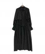 IENAイエナ）の古着「ドットサッシュワンピース」｜ブラック