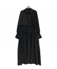 中古・古着通販】EBURE (エブール) リネンガウンワンピース ブラック
