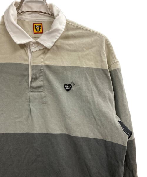 HUMAN MADE（ヒューマンメイド）HUMAN MADE (ヒューマンメイド) ラガーシャツ グレー サイズ:Lの古着・服飾アイテム