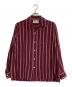 WACKO MARIA（ワコマリア）の古着「STRIPED OPEN COLLER SHIRT」｜ワインレッド