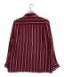 WACKO MARIA (ワコマリア) STRIPED OPEN COLLER SHIRT ワインレッド サイズ:S：15000円