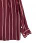中古・古着 WACKO MARIA (ワコマリア) STRIPED OPEN COLLER SHIRT ワインレッド サイズ:S：15000円