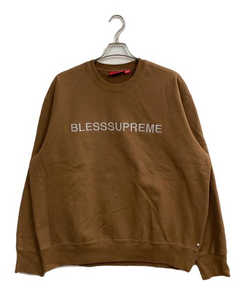 SUPREME（シュプリーム）Supreme (シュプリーム) BLESS (ブレス) 23FW BLESS Crewneck ブラウン サイズ:Lの古着・服飾アイテム