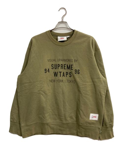 SUPREME（シュプリーム）Supreme (シュプリーム) WTAPS (ダブルタップス) 21AW Crewneck カーキ サイズ:Lの古着・服飾アイテム