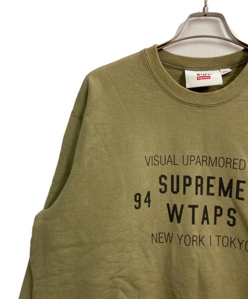 SUPREME（シュプリーム）Supreme (シュプリーム) WTAPS (ダブルタップス) 21AW Crewneck カーキ サイズ:Lの古着・服飾アイテム