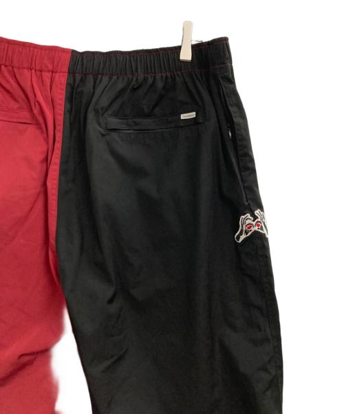 TIGHTBOOTH PRODUCTION（タイトブースプロダクション）TIGHTBOOTH PRODUCTION (タイトブースプロダクション) バイカラートラックパンツ ブラック×レッド サイズ:XLの古着・服飾アイテム