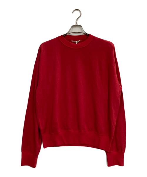 AURALEE（オーラリー）AURALEE (オーラリー) HIGH TWIST LIGHT SWEAT P/O レッド サイズ:4の古着・服飾アイテム