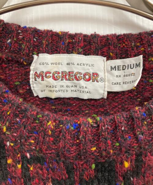 McGREGOR（マックレガー）McGREGOR (マックレガー) ウールアクリルニット バーガンディー サイズ:Mの古着・服飾アイテム