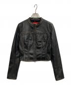 DIESELディーゼル）の古着「G-LOBEエ コレザージャケット」｜ブラック