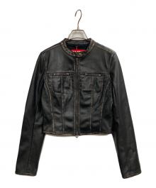 DIESEL（ディーゼル）の古着「G-LOBEエ コレザージャケット」｜ブラック