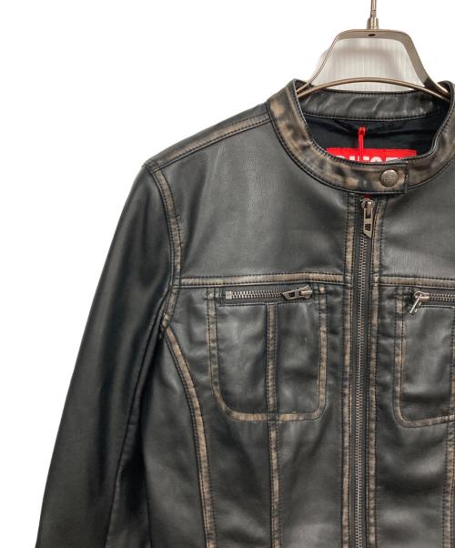 DIESEL（ディーゼル）DIESEL (ディーゼル) G-LOBEエ コレザージャケット ブラック サイズ:38の古着・服飾アイテム
