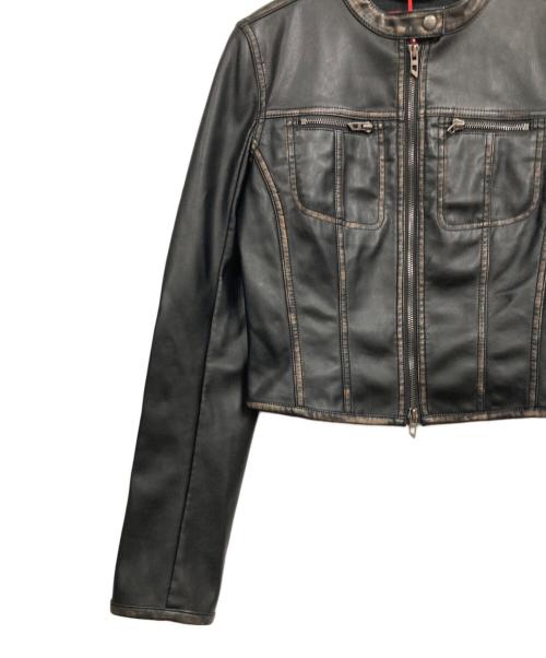 DIESEL（ディーゼル）DIESEL (ディーゼル) G-LOBEエ コレザージャケット ブラック サイズ:38の古着・服飾アイテム