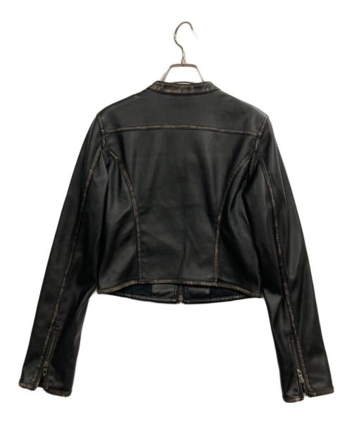 DIESEL（ディーゼル）DIESEL (ディーゼル) G-LOBEエ コレザージャケット ブラック サイズ:38の古着・服飾アイテム