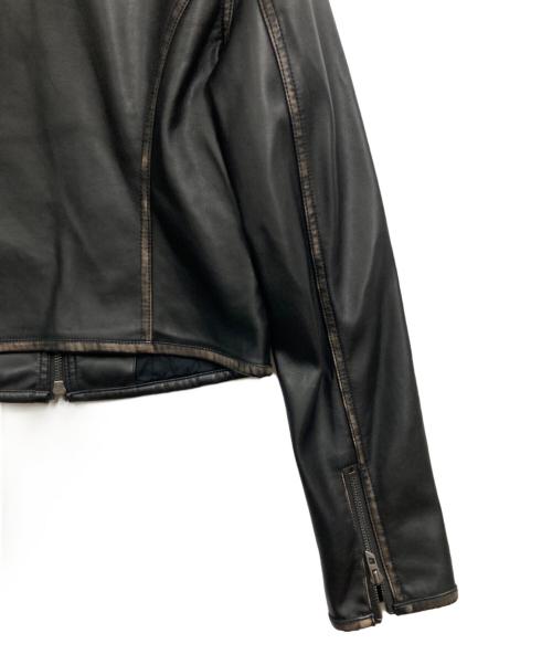 DIESEL（ディーゼル）DIESEL (ディーゼル) G-LOBEエ コレザージャケット ブラック サイズ:38の古着・服飾アイテム