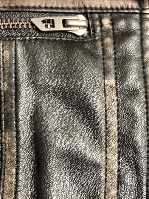 DIESEL（ディーゼル）DIESEL (ディーゼル) G-LOBEエ コレザージャケット ブラック サイズ:38の古着・服飾アイテム