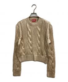 DIESEL（ディーゼル）の古着「M-MICCHA メタリックニット(エムミッチャメタリックニット)」｜ゴールド