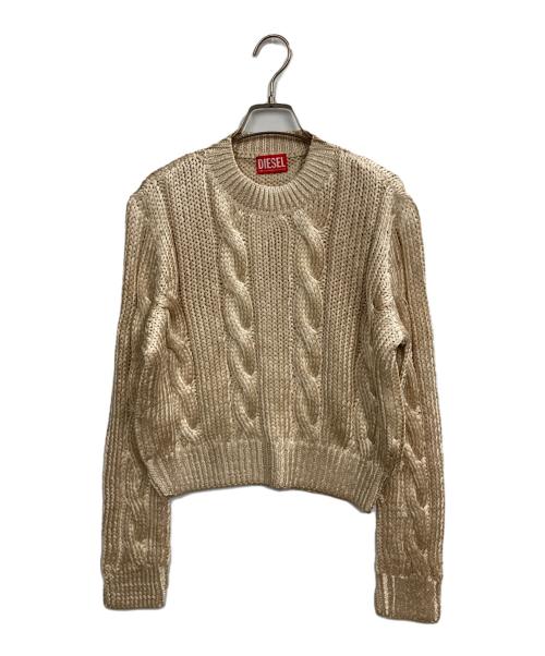 DIESEL（ディーゼル）DIESEL (ディーゼル) M-MICCHA メタリックニット(エムミッチャメタリックニット) ゴールド サイズ:Mの古着・服飾アイテム