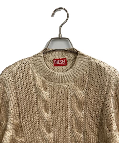 DIESEL（ディーゼル）DIESEL (ディーゼル) M-MICCHA メタリックニット(エムミッチャメタリックニット) ゴールド サイズ:Mの古着・服飾アイテム