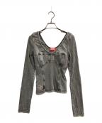 DIESELディーゼル）の古着「T-ELIN ラウンドネックカットソー」｜グレー