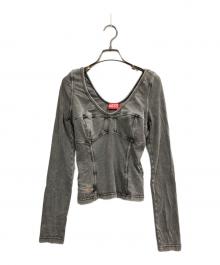 DIESEL（ディーゼル）の古着「T-ELIN ラウンドネックカットソー」｜グレー
