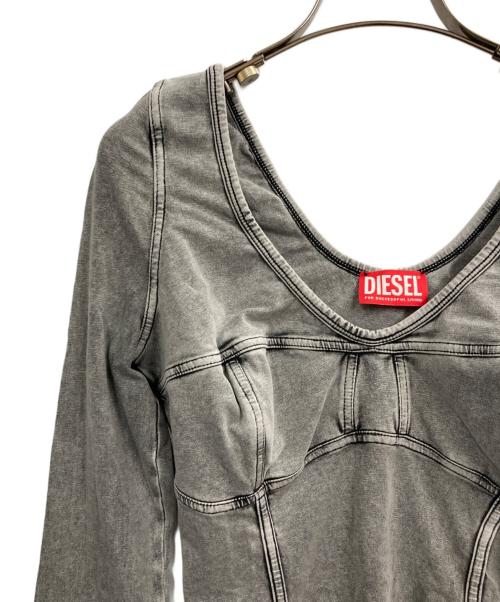 DIESEL（ディーゼル）DIESEL (ディーゼル) T-ELIN ラウンドネックカットソー グレー サイズ:Mの古着・服飾アイテム