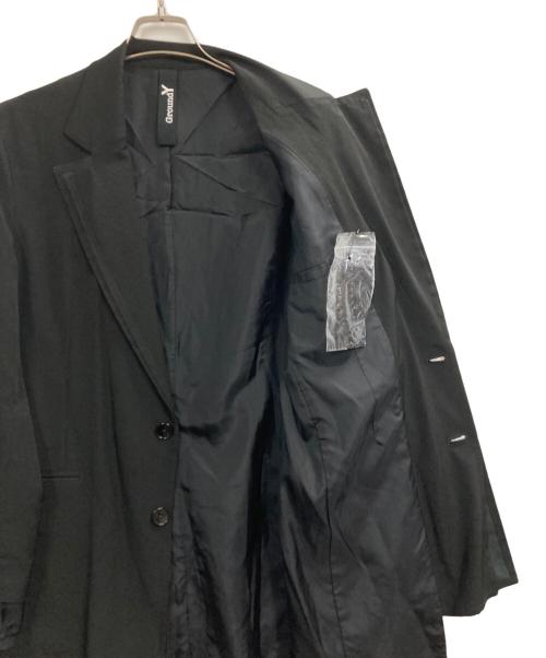 GROUND Y（グラウンドワイ）GROUND Y (グラウンドワイ) TRIACETATE/POLYESTER CREPE de CHINE DOUBLE JACKET ブラック サイズ:3の古着・服飾アイテム