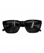 Saint Laurent Parisサンローランパリ）の古着「ウェリントン型セルフレーム フルリム ロゴ アイウェア 001」｜ブラック
