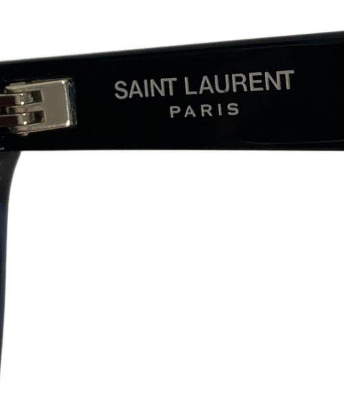 Saint Laurent Paris（サンローランパリ）Saint Laurent Paris (サンローランパリ) ウェリントン型セルフレーム フルリム ロゴ アイウェア 001 ブラック サイズ:56□18-145の古着・服飾アイテム