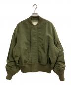 uncraveアンクレイヴ）の古着「グロッシー パディング ブルゾン」｜カーキ