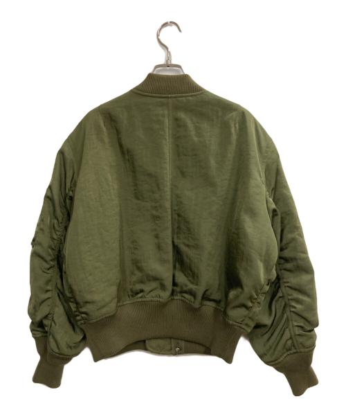 uncrave（アンクレイヴ）uncrave (アンクレイヴ) グロッシー パディング ブルゾン カーキ サイズ:1の古着・服飾アイテム