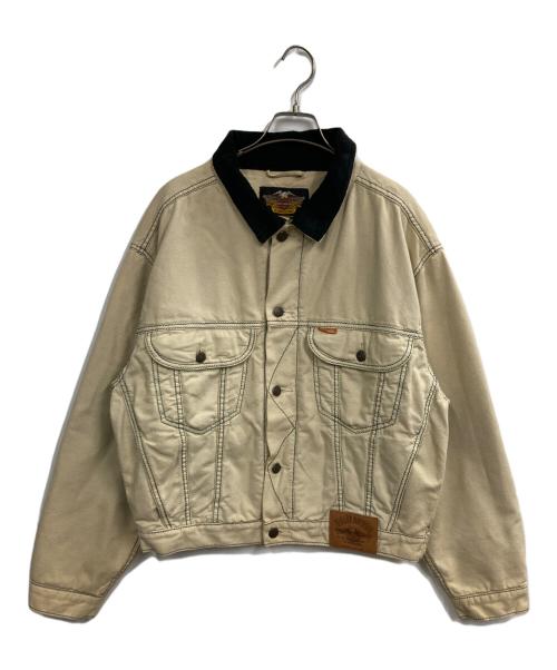 HARLEY-DAVIDSON（ハーレーダビッドソン）HARLEY-DAVIDSON (ハーレーダビッドソン) トラッカージャケット ベージュ サイズ:Lの古着・服飾アイテム