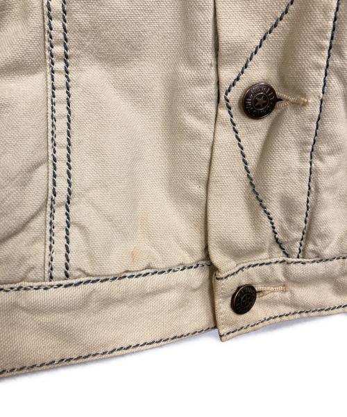 HARLEY-DAVIDSON（ハーレーダビッドソン）HARLEY-DAVIDSON (ハーレーダビッドソン) トラッカージャケット ベージュ サイズ:Lの古着・服飾アイテム