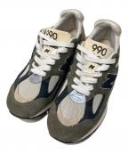NEW BALANCEニューバランス）の古着「M990 GB2」｜オリーブ×アイボリー