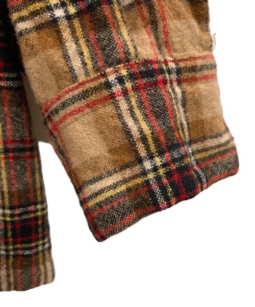 PENDLETON（ペンドルトン）PENDLETON (ペンドルトン) 70-80s オープンカラーチェックシャツ ブラウン サイズ:Lの古着・服飾アイテム