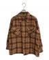 PENDLETON（ペンドルトン）の古着「70-80s オープンカラーチェックシャツ」｜ブラウン