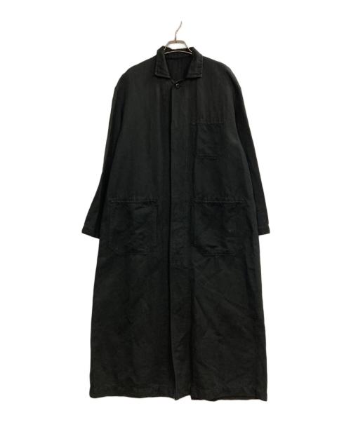ゴーシュ（ゴーシュ）ゴーシュ (ゴーシュ) リネンコットンツイルコート ブラック サイズ:2の古着・服飾アイテム