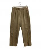 YLEVEイレーヴ）の古着「VINTAGE PIGMENTDYE WOOL TACK TROUSERS」｜ベージュ