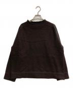 MHLマーガレットハウエル）の古着「FELTED ROUGH WOOL ハイネックニット」｜ブラウン
