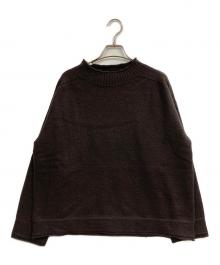 MHL（マーガレットハウエル）の古着「FELTED ROUGH WOOL ハイネックニット」｜ブラウン