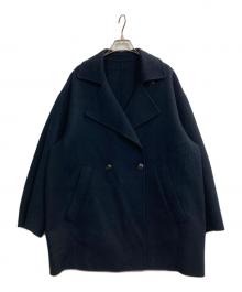 SLOBE IENA（スローブ イエナ）の古着「souple wool ダブルフェイスミドルコート」｜ネイビー
