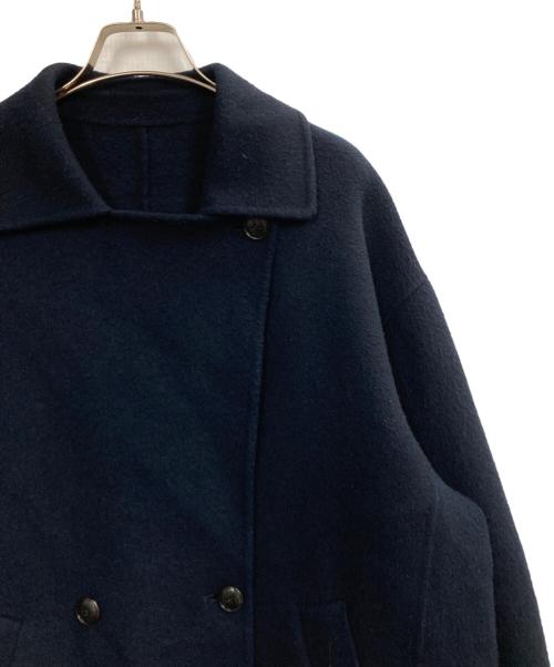 SLOBE IENA（スローブ イエナ）SLOBE IENA (スローブ イエナ) souple wool ダブルフェイスミドルコート ネイビー サイズ:記載なし（実寸サイズを参照ください）の古着・服飾アイテム