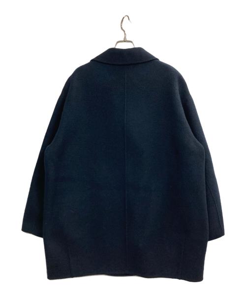 SLOBE IENA（スローブ イエナ）SLOBE IENA (スローブ イエナ) souple wool ダブルフェイスミドルコート ネイビー サイズ:記載なし（実寸サイズを参照ください）の古着・服飾アイテム
