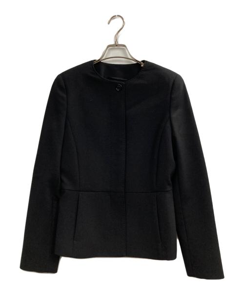 MaxMara（マックスマーラ）MaxMara (マックスマーラ) ノーカラージャケット ブラック サイズ:38の古着・服飾アイテム